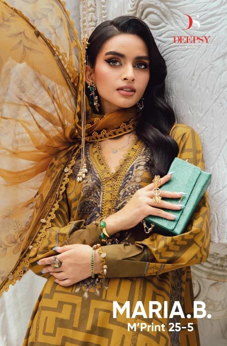 Maria B Mprint 25 Vol 5 By Deepsy Cotton Pakistani Dress Material Wholesale Shop In Surat
